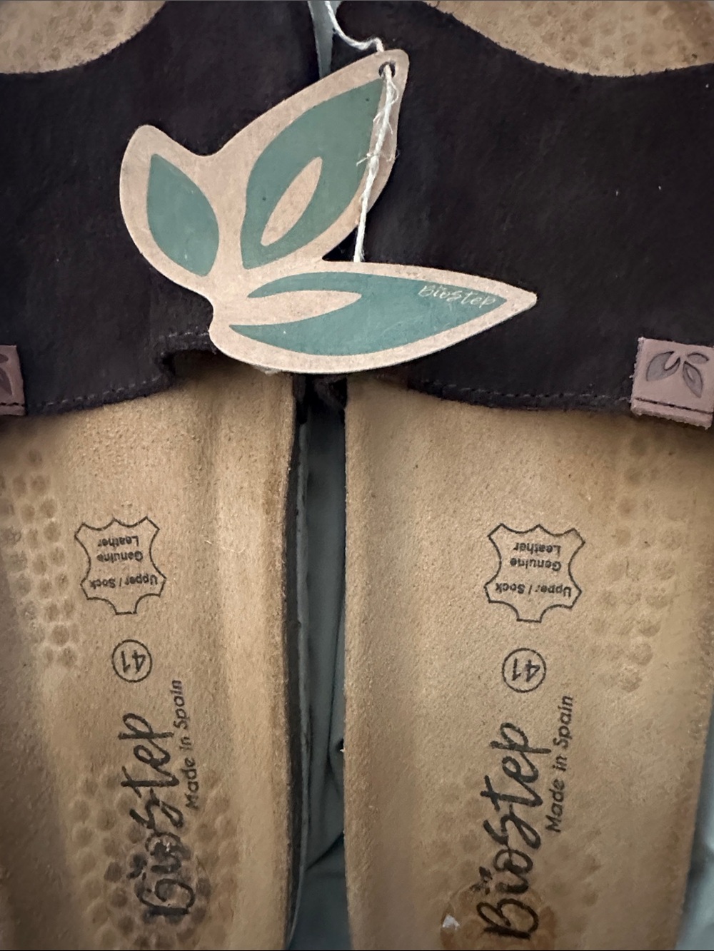 Bio Step Brown Suede Slide Sandals - Picture 2 of 4